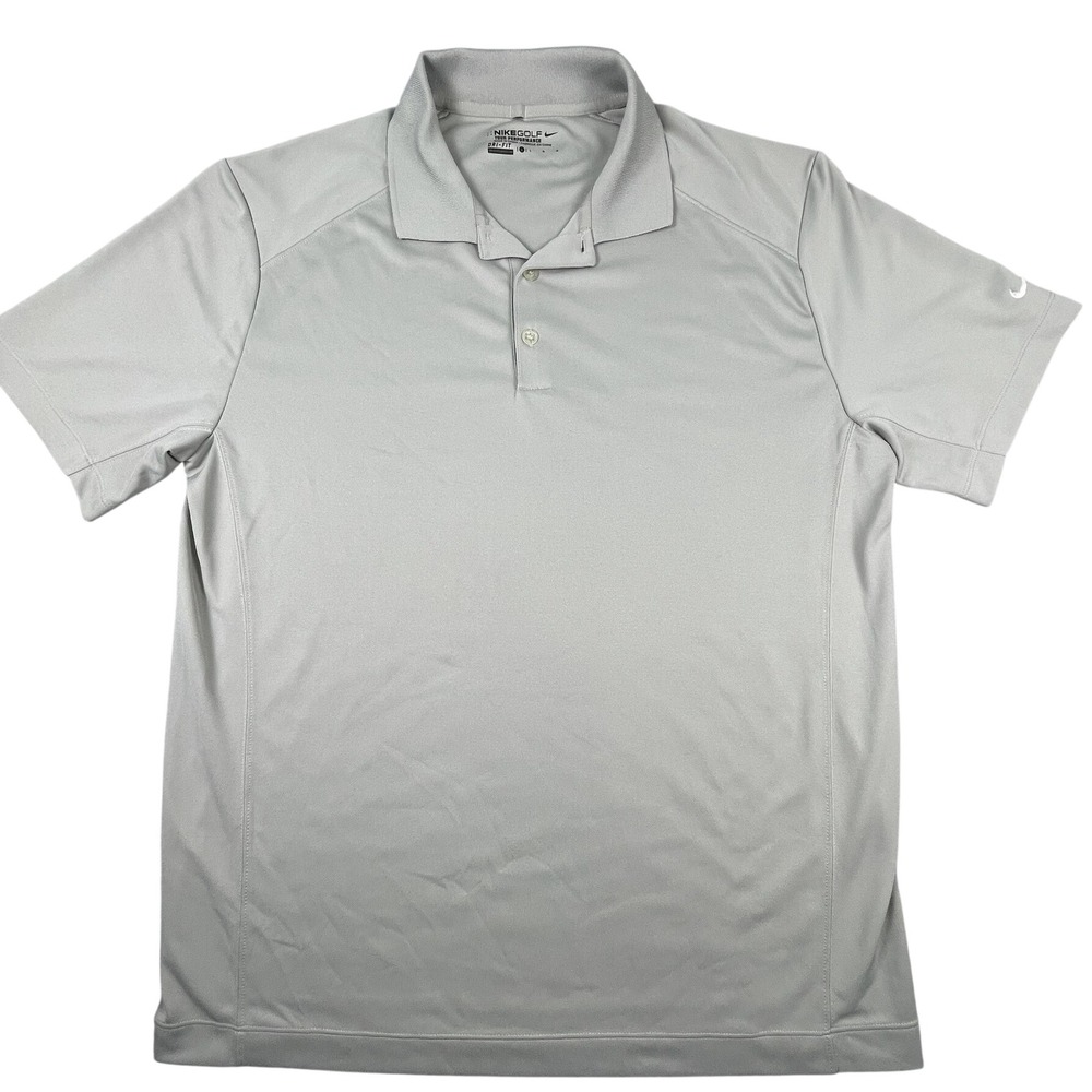 Nike Polo Mens L Gray Nike Golf Tour Performance Dri-FIT Short Sleeve Athletic